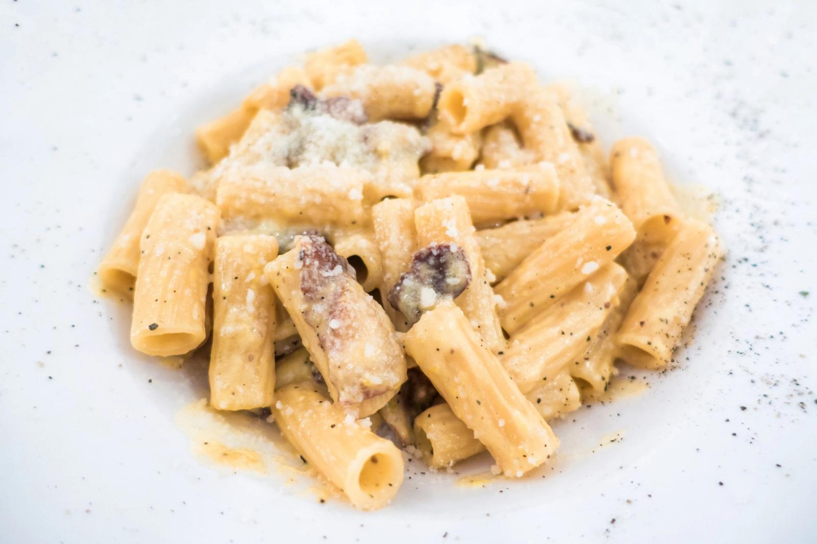 Recette rigatoni carbonara