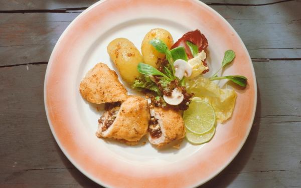 Escalope de dinde farcie aux canneberges
