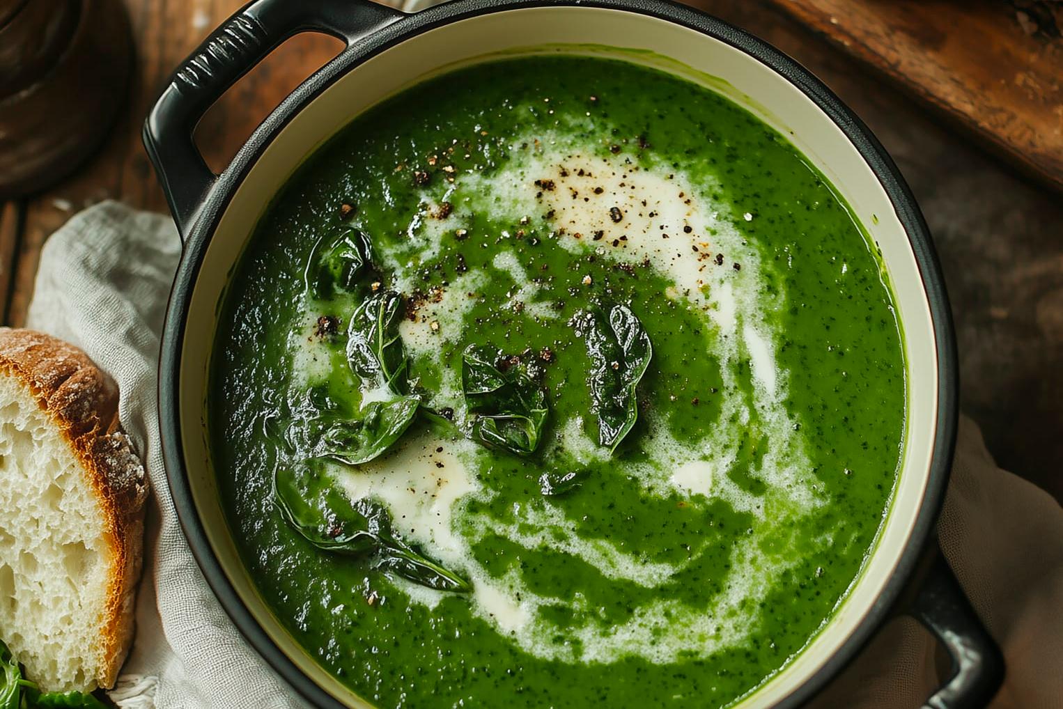 Soupe d'épinard à la crème