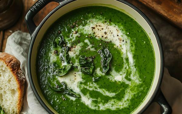 Soupe d'épinard à la crème
