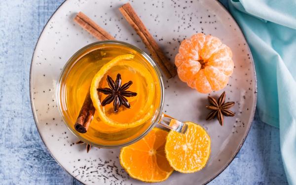 Thé mandarin avec cannelle et anis