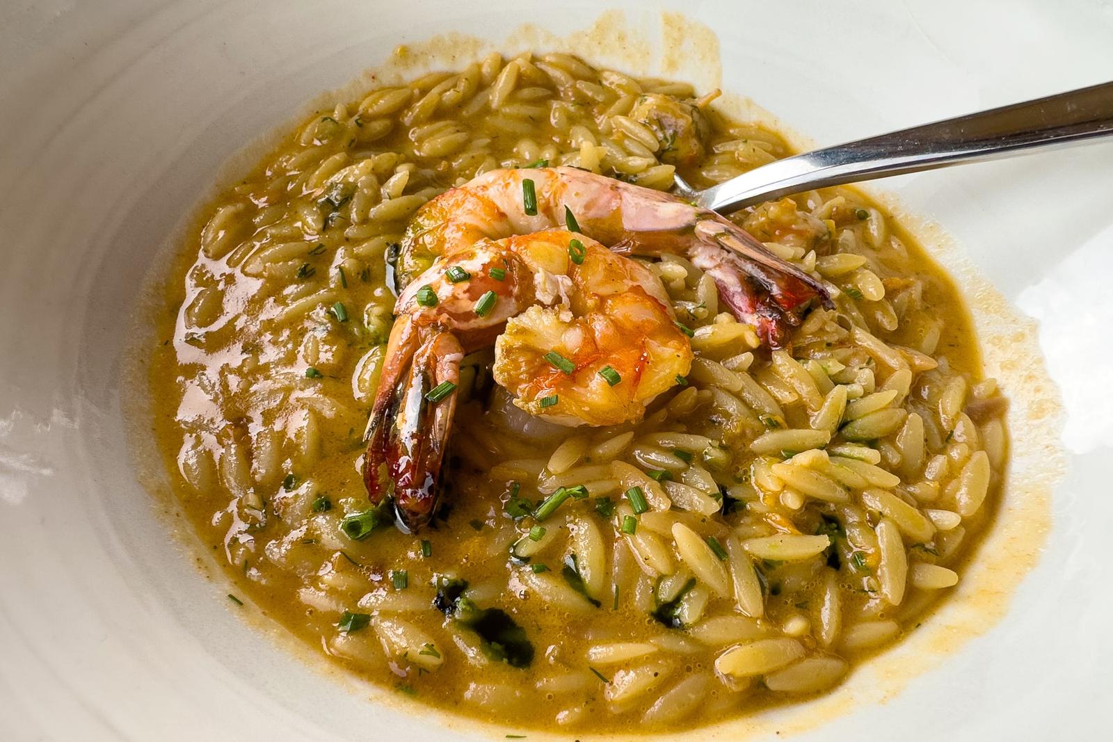 Orzo aux crevettes