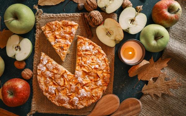 Tarte aux pommes et aux noix