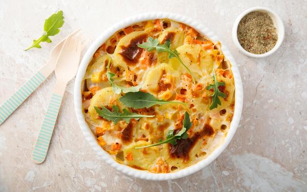 Gratin de pommes de terre au potiron