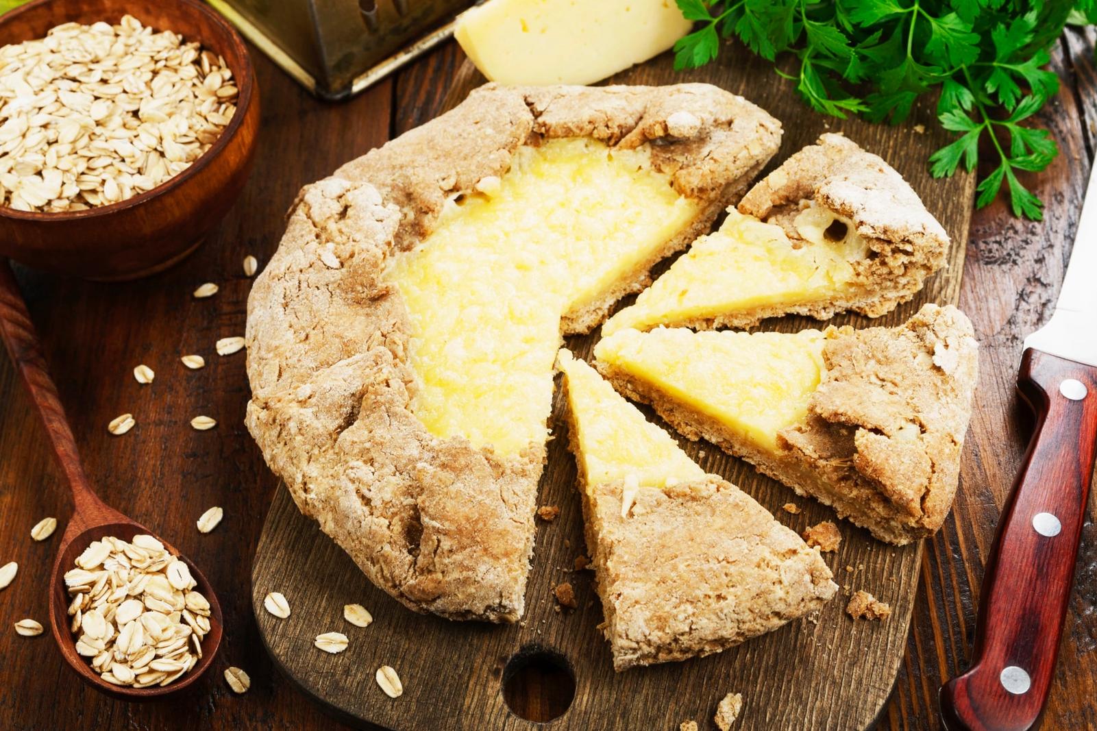 Galette aux flocons d'avoine et au fromage