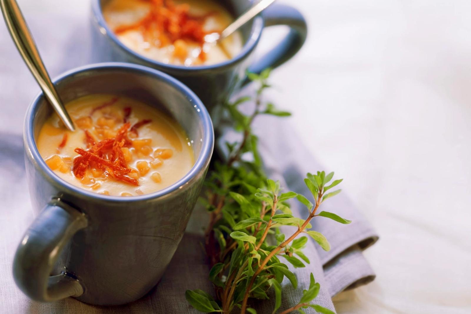 Crème légère de carottes aux tomates séchées
