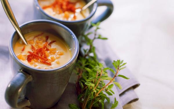Crème légère de carottes aux tomates séchées