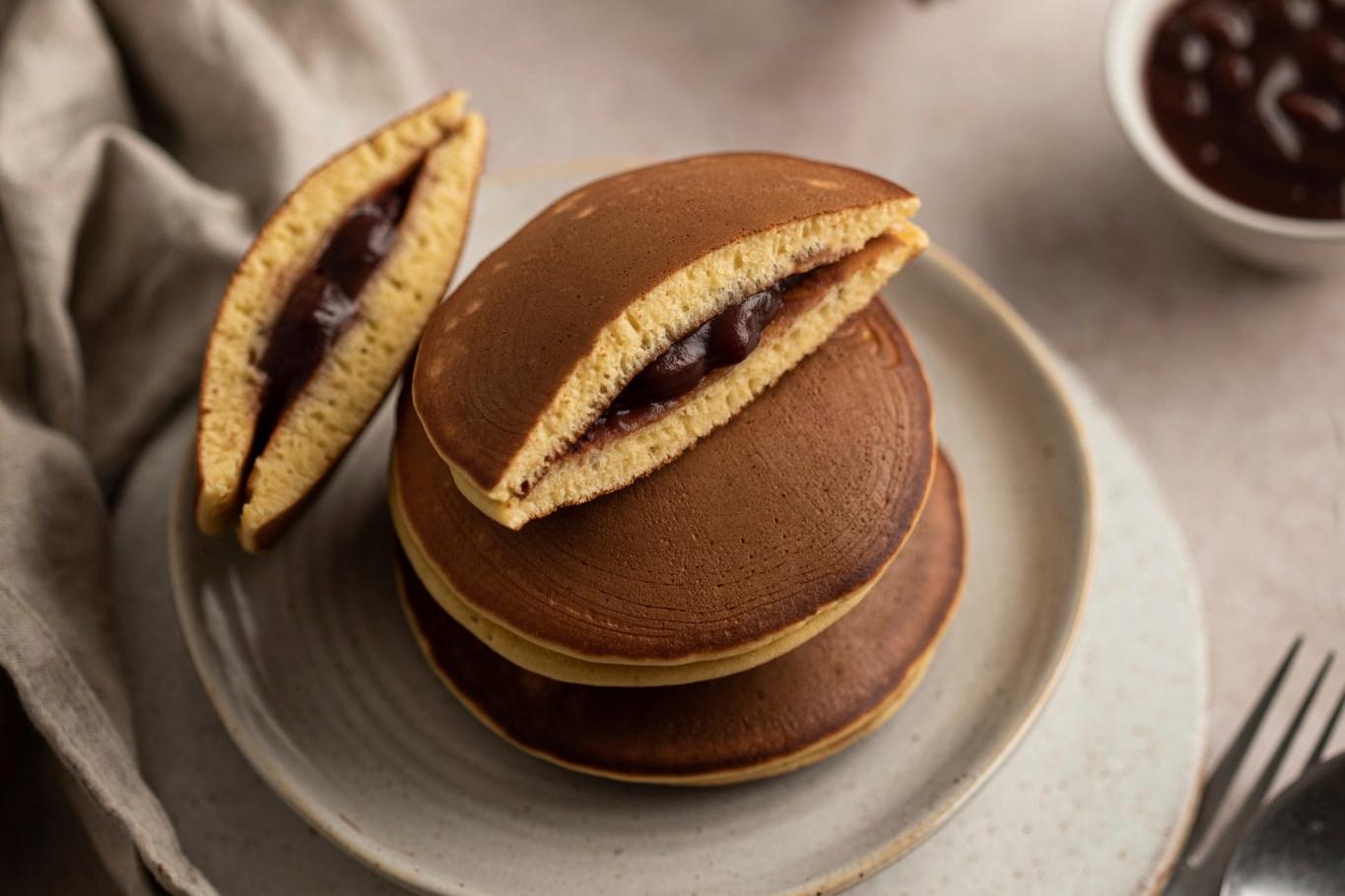 Recette du dorayaki pancakes japonais fourrés à la confiture