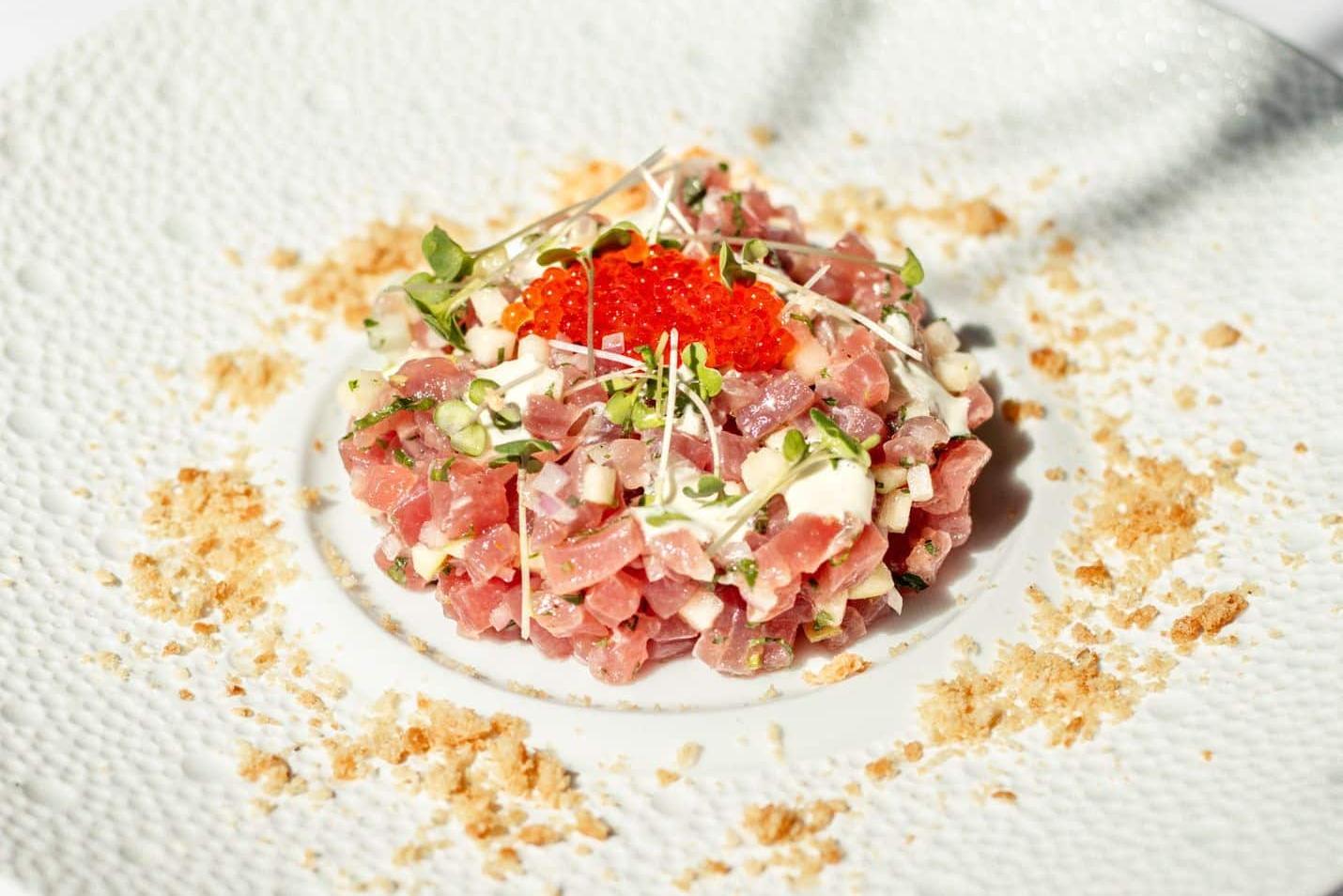 Recette tartare de thon et oeufs de lumps