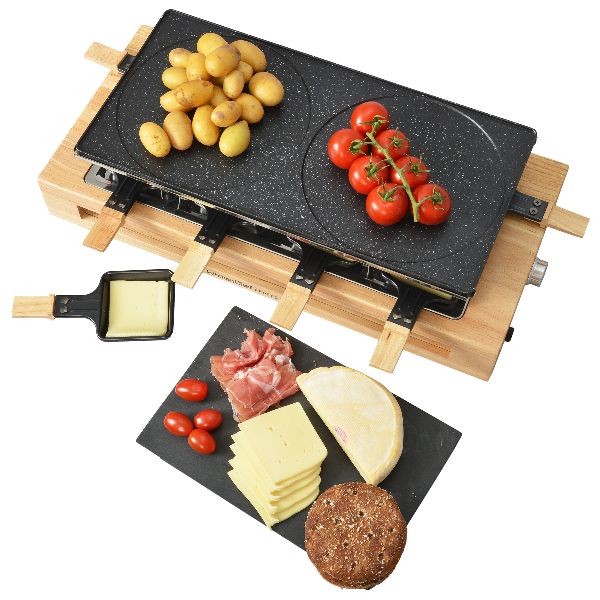 Test du KITCHENCHEF – Appareil à raclette, Grill & Crêpes 8 personnes – KCWOOD8MAXI