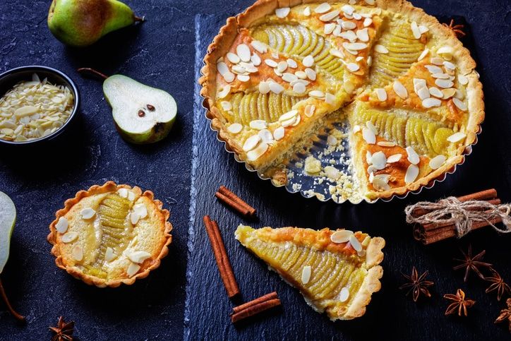 Tarte Bourdaloue aux poires et amandes