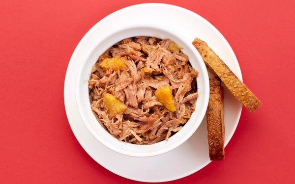 Rillettes d'agneau aux abricots et miel