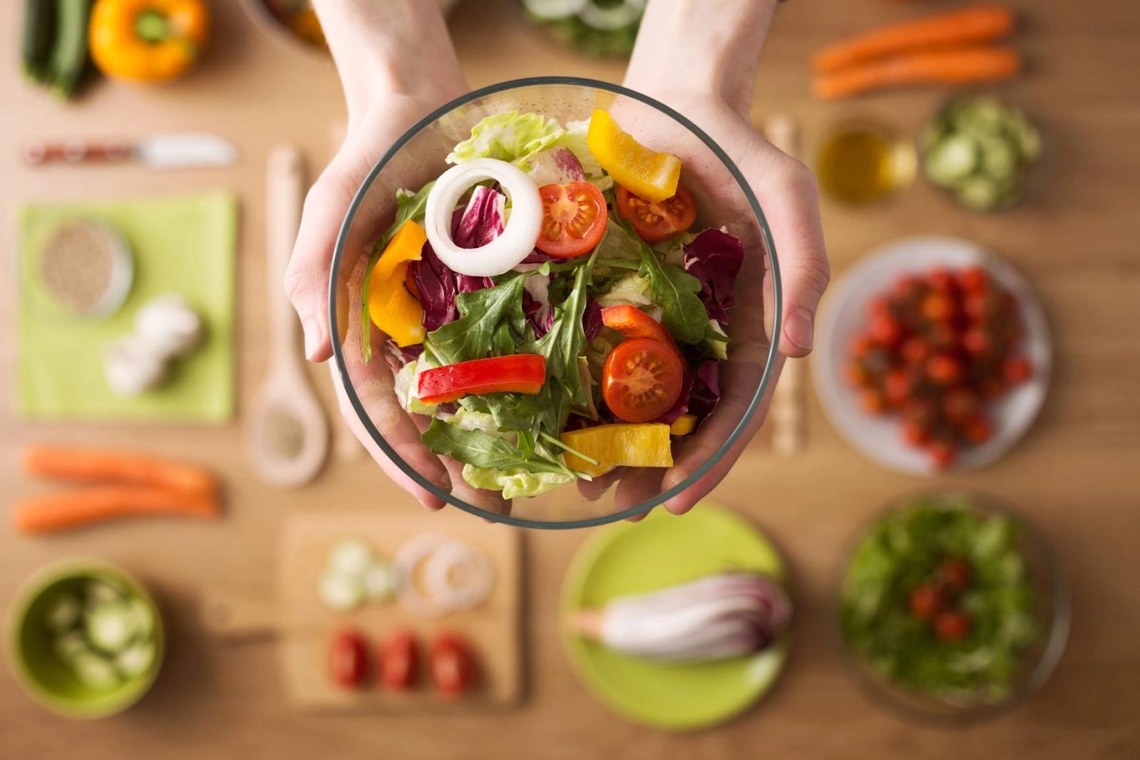 Recette salade fraiche végétale maison