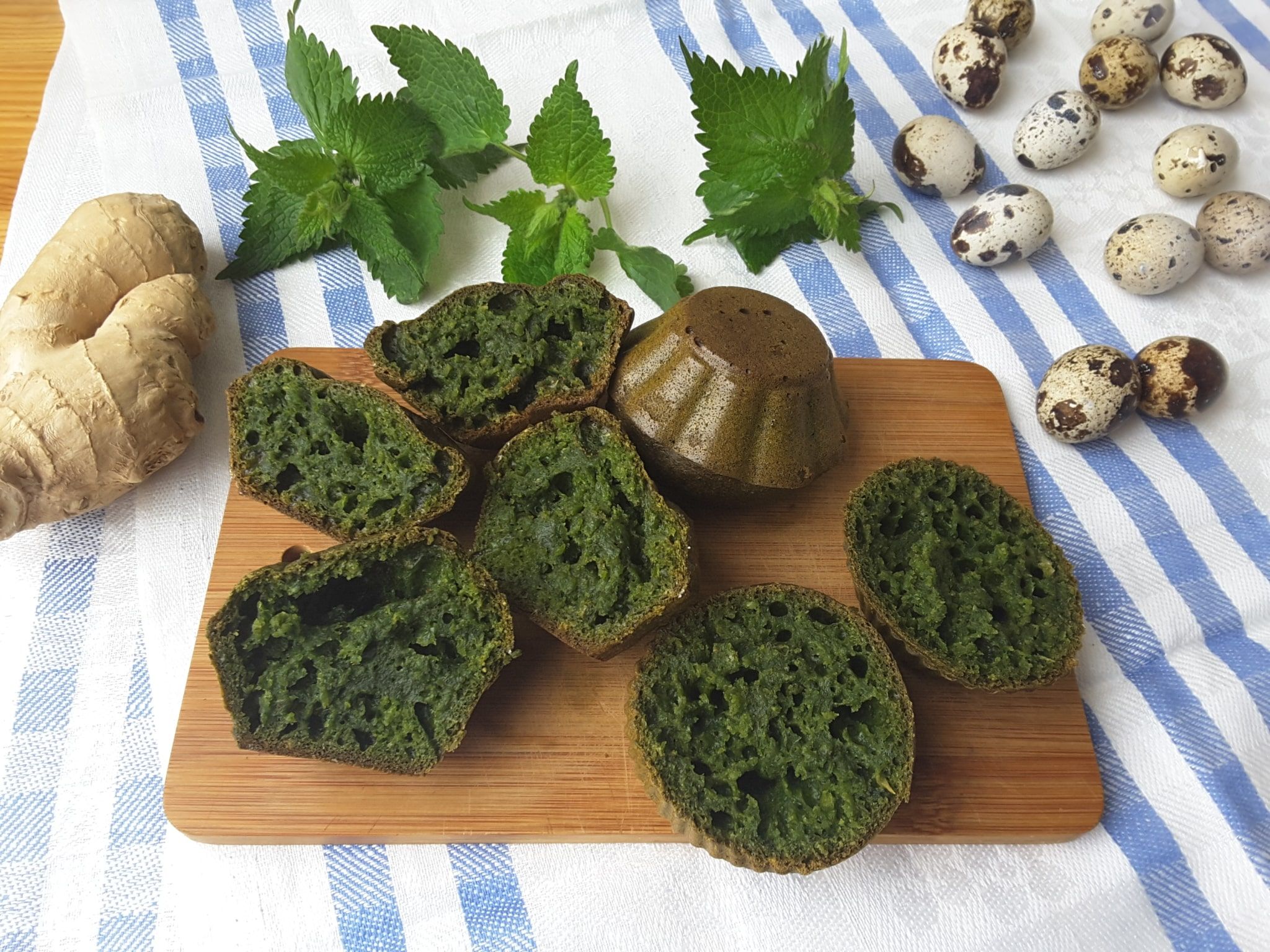 Muffins aux orties et au gingembre