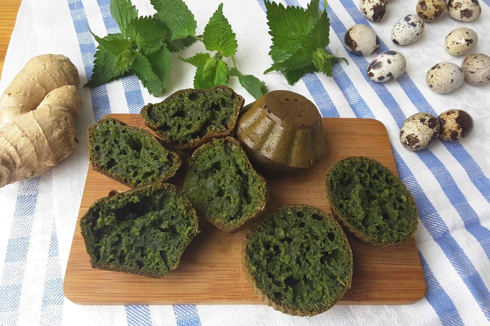 Muffins aux orties et au gingembre