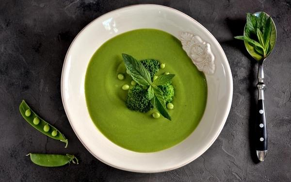 Soupe petits pois brocoli