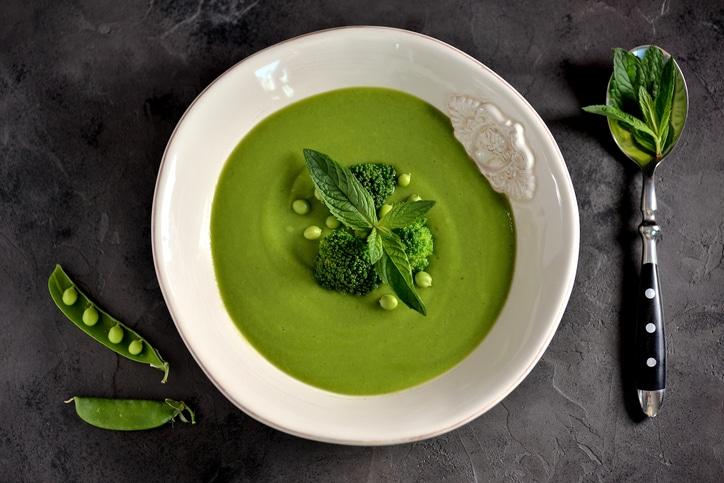 Soupe petits pois brocoli