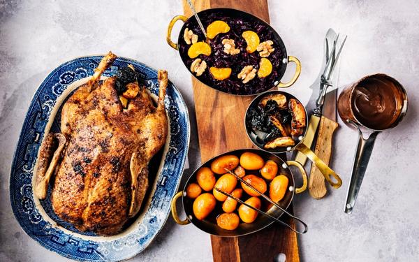 Canard rôti aux pruneaux