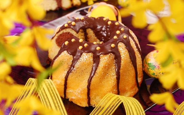 Gâteau ring en marbre pour Pâques
