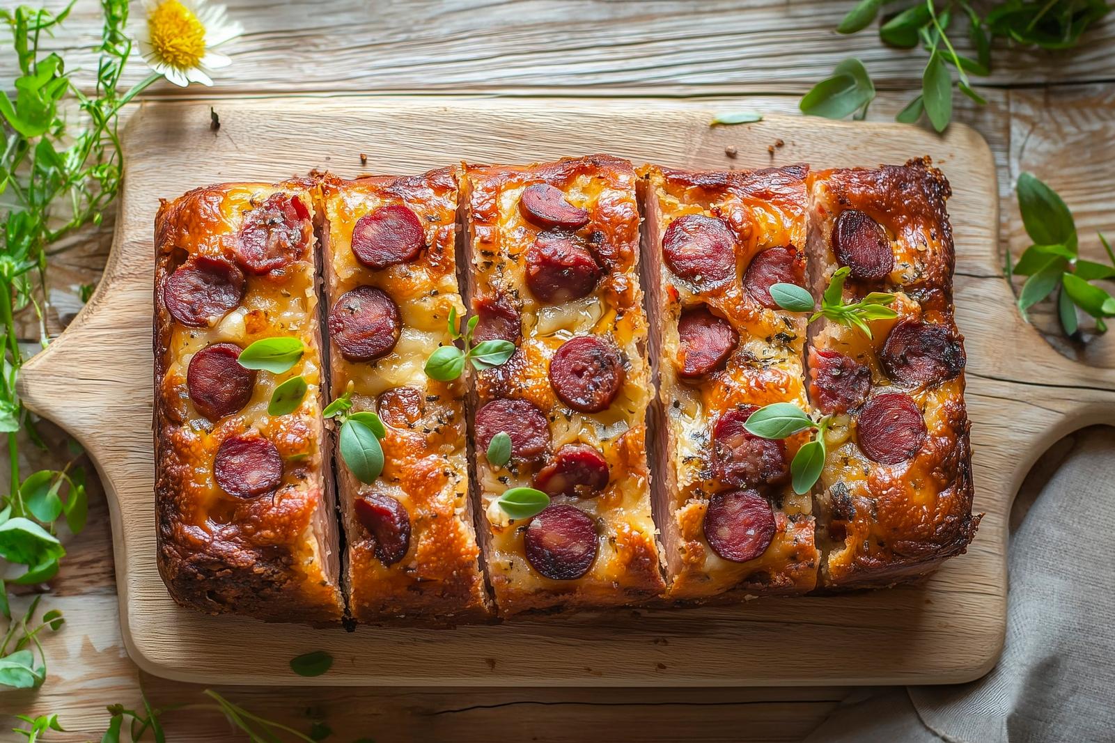 Cake salé au chorizo et au fromage Manchego
