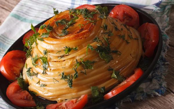 Timbale de pâtes au fromage