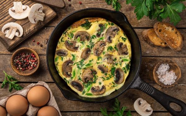 Recette omelette aux champignons