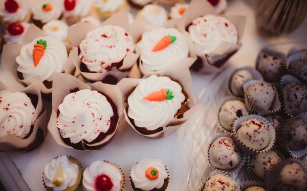 Cupcakes gâteaux aux carottes de Pâques