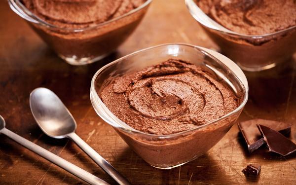 Mousse au chocolat sans sucre ajouté