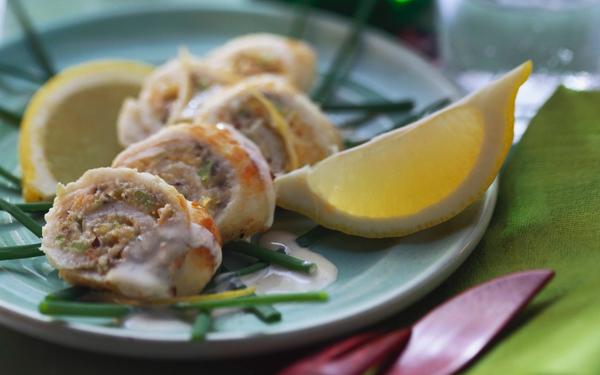 Roulés de sole, sauce citron