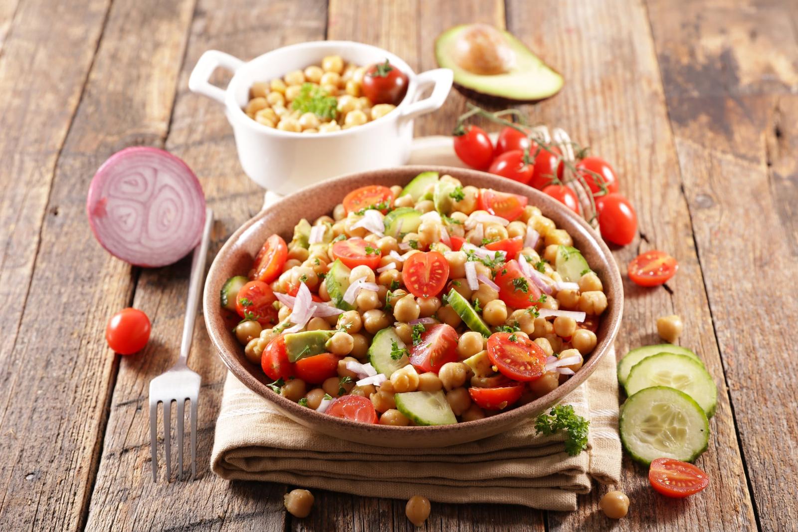 Salade de pois chiches à la tomate