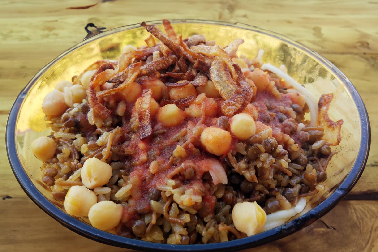 Koshari traditionnel égyptien