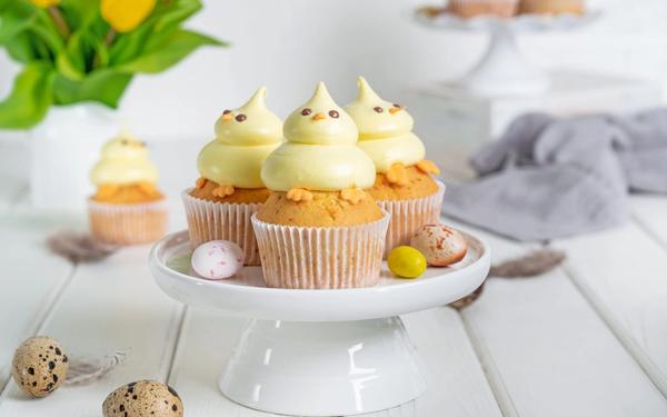 Cupcakes de poussins mignons pour Pâques