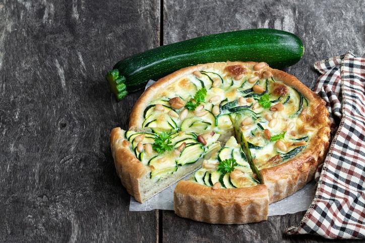 Recette tarte végétarienne courgettes et pignons de pin