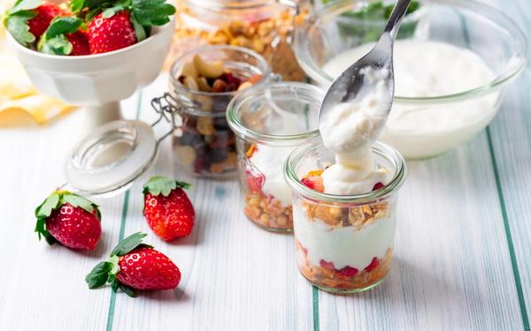Recette parfait aux fraises et granola
