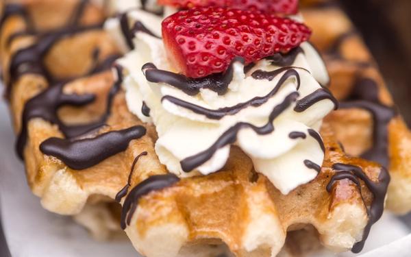 Recette gaufre au chocolat chantilly