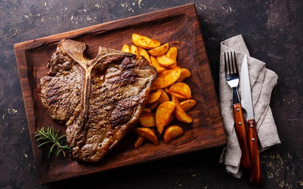 Recette t-bone avec pommes de terre sautées