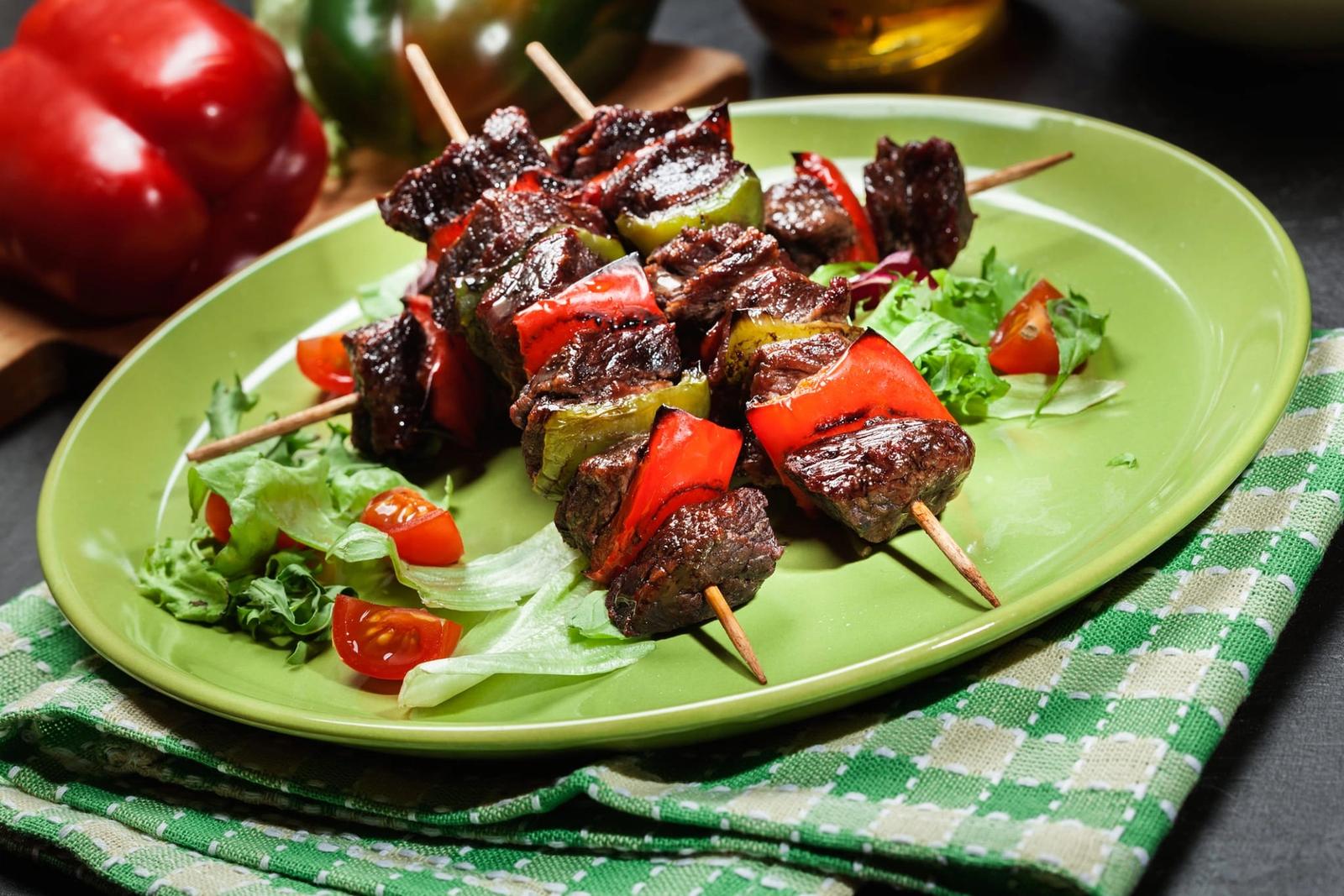Recette brochettes de boeuf grillées aux légumes