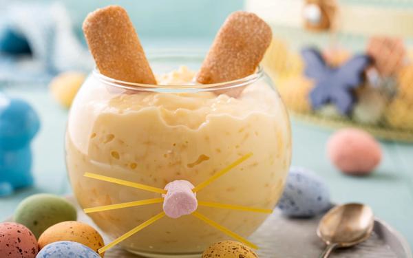 Dessert rigolo pour Pâques, au riz au lait