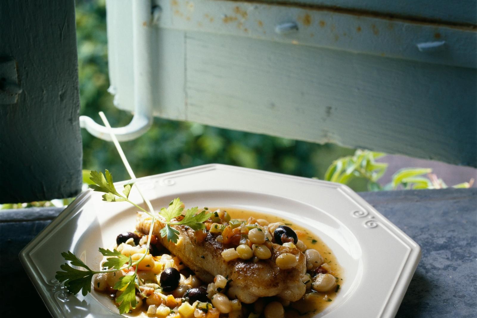 Lotte en minestrone aux cocos
