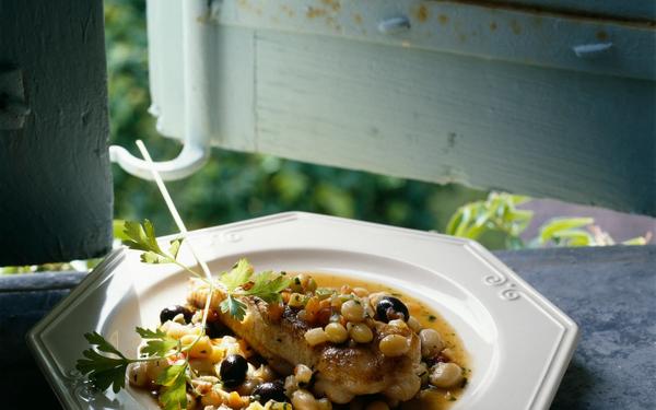 Lotte en minestrone aux cocos