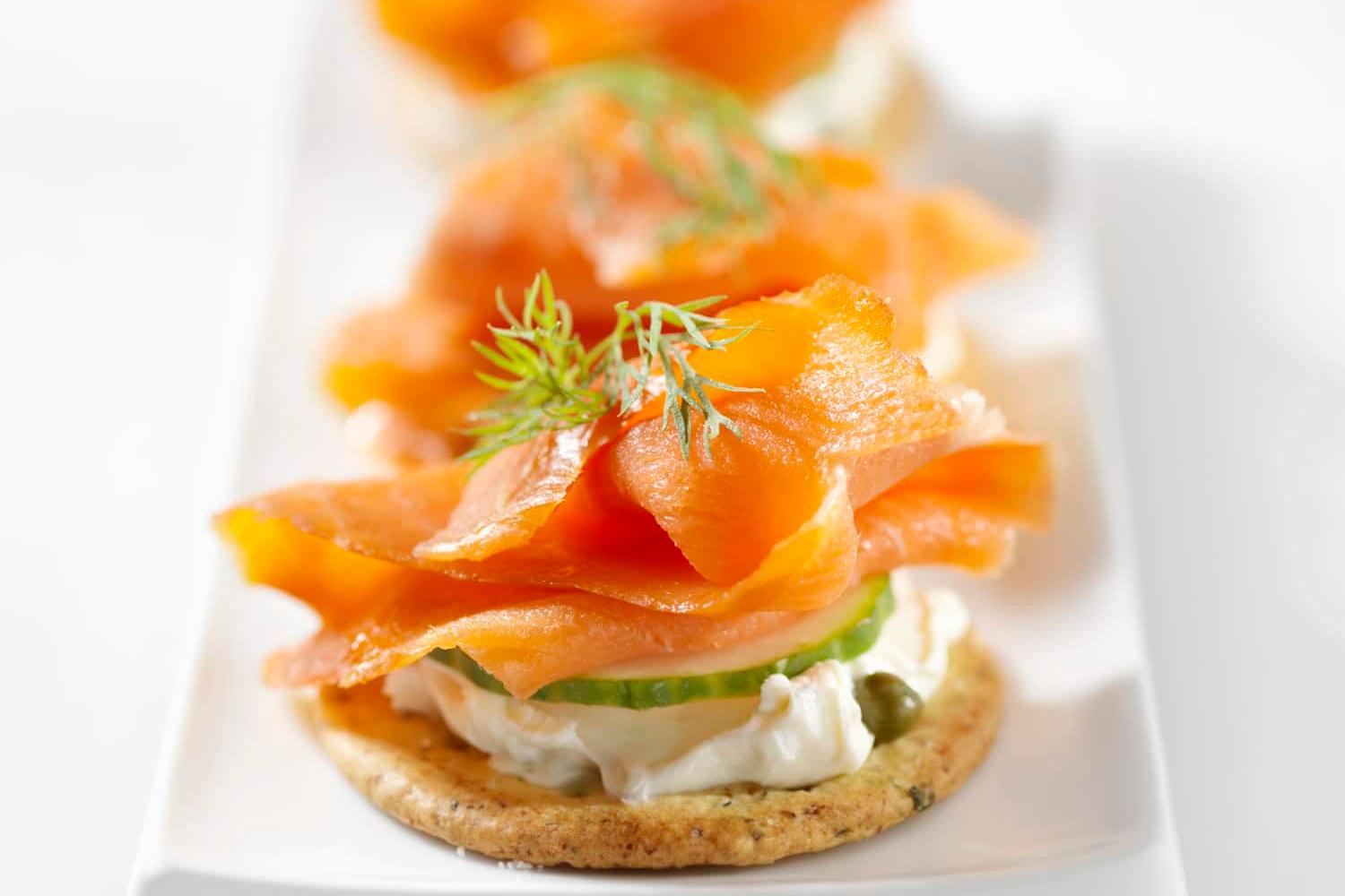 Recette de canapés au saumon