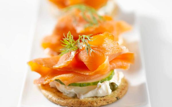 Recette de canapés au saumon