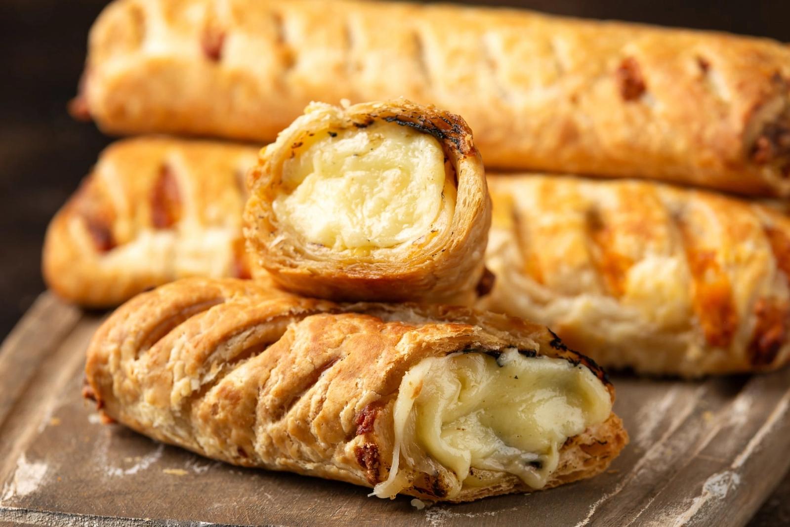 Rouleaux de pâte feuilletée au fromage et à l’oignon