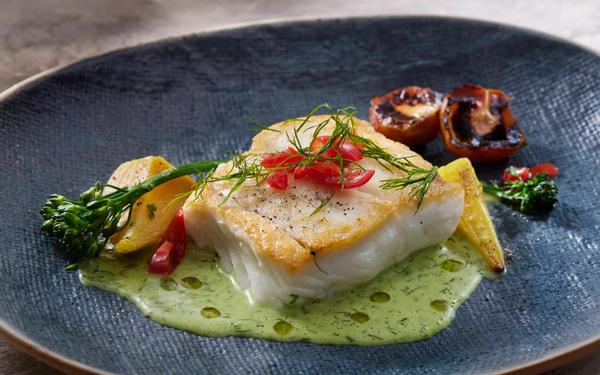 Flétan poêlé à l’aneth et sauce babeurre