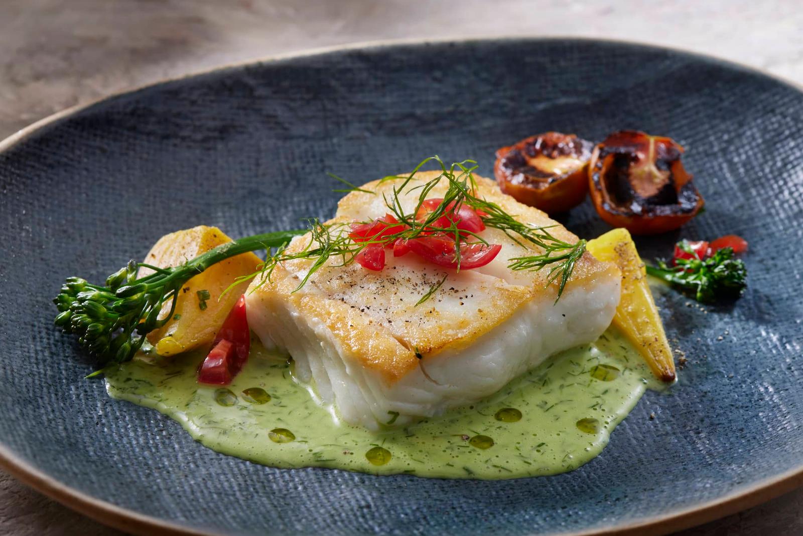Flétan poêlé à l’aneth et sauce babeurre