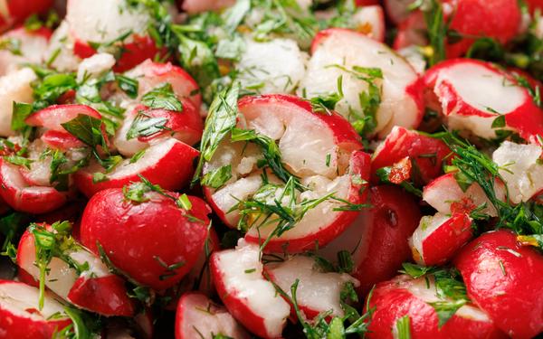 TEST Radis marinés au vinaigre, persil, ail et aneth