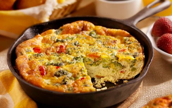 Frittata de fromage et brocoli
