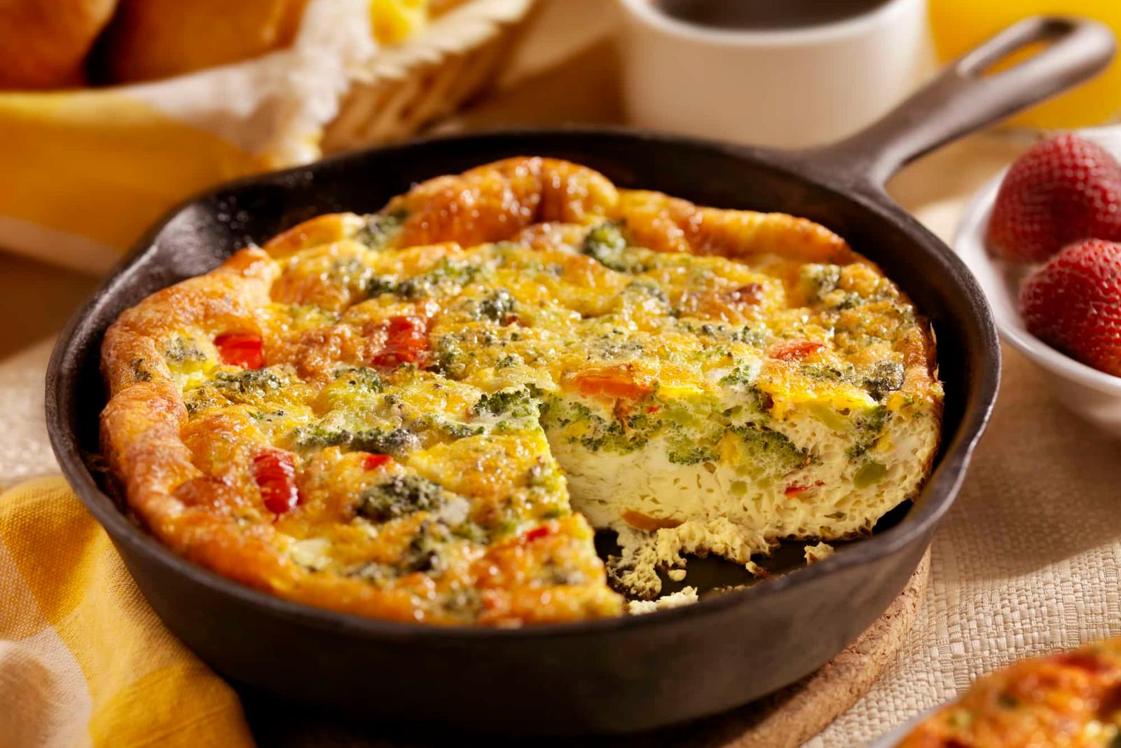 Frittata de fromage et brocoli