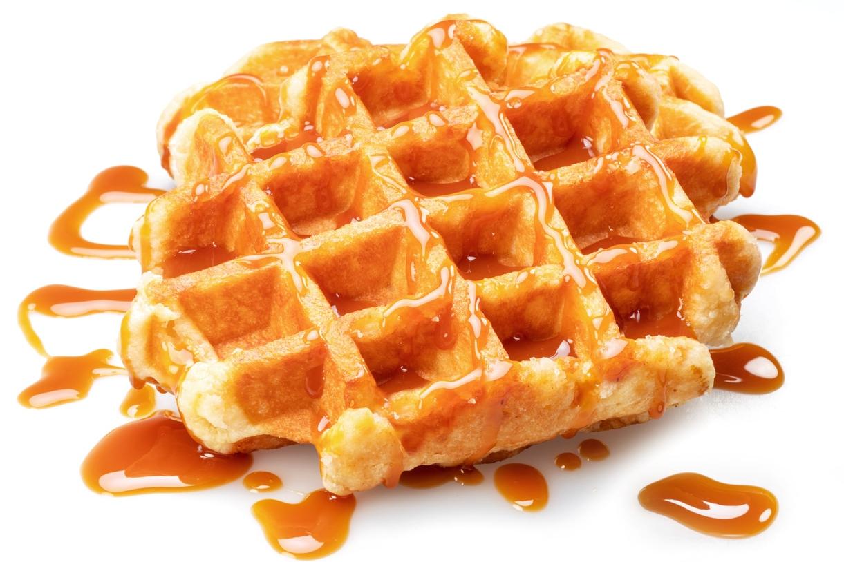 Gaufre belge au caramel