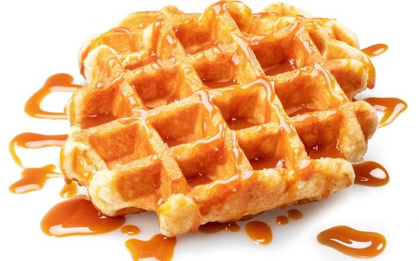 Gaufre belge au caramel
